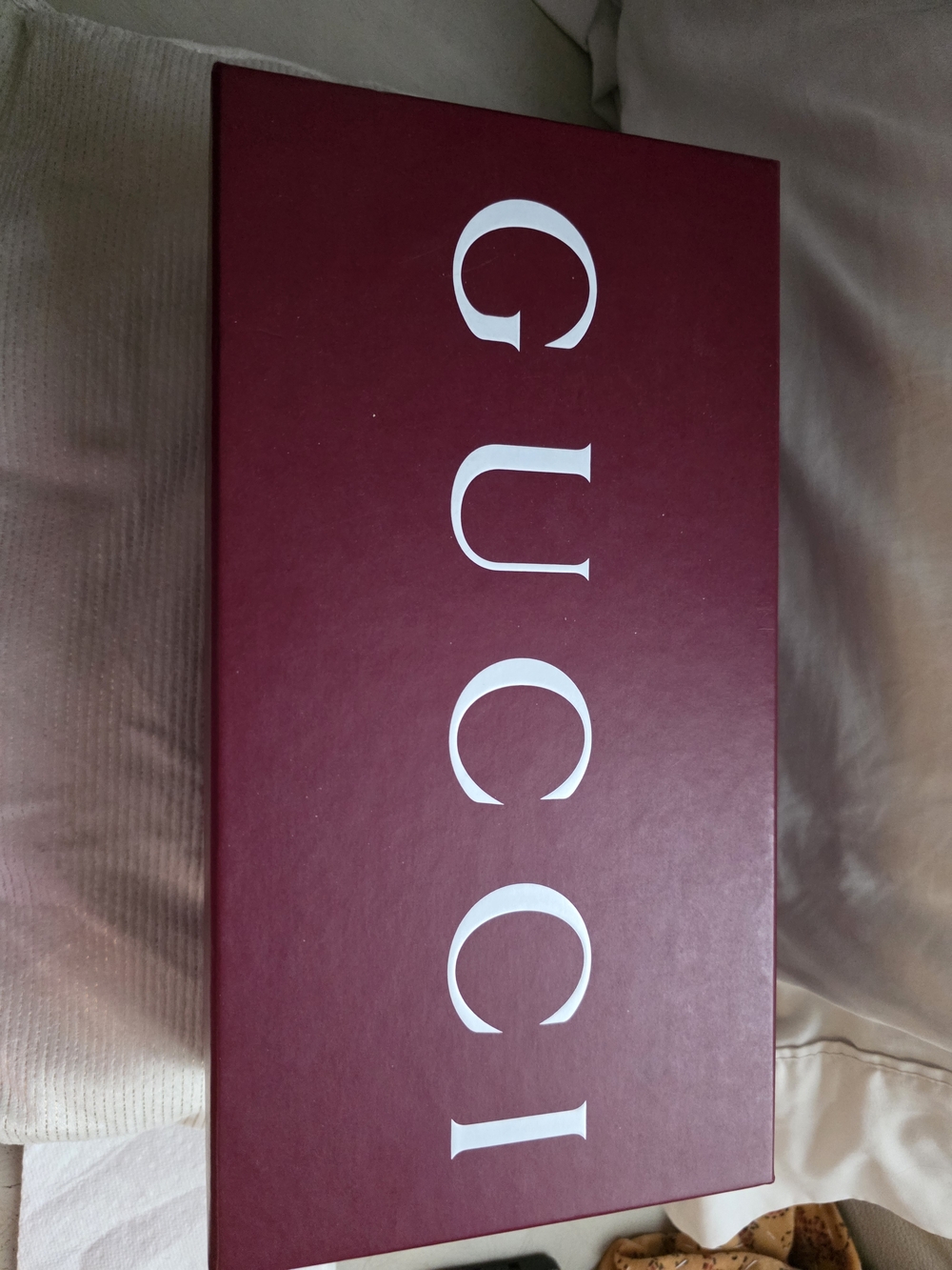 Gucci Burgundy Box with White Logo
